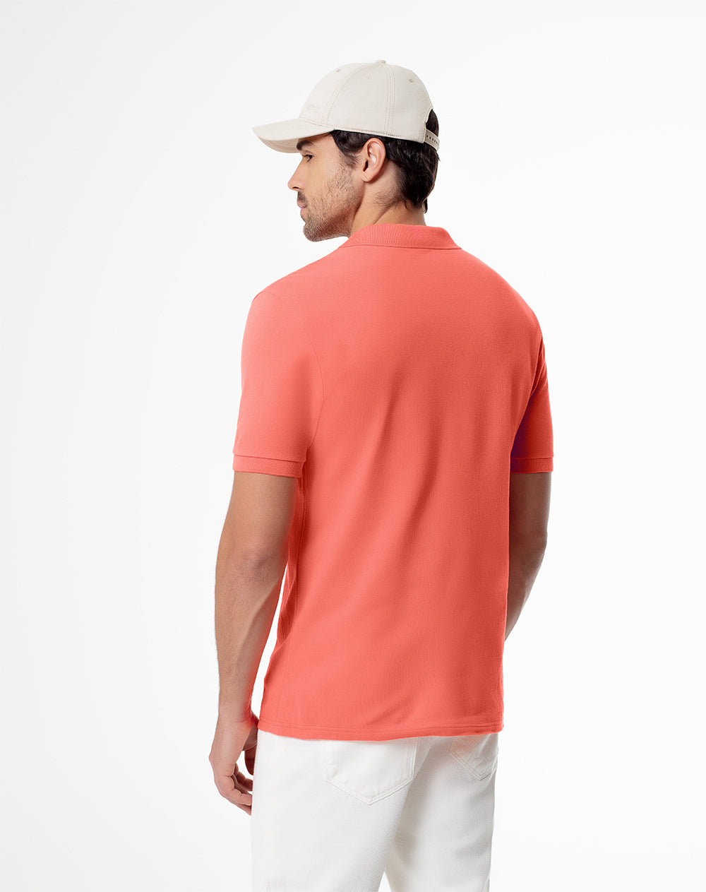 Polo slim fit coral