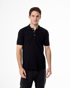 Polo slim fit negra