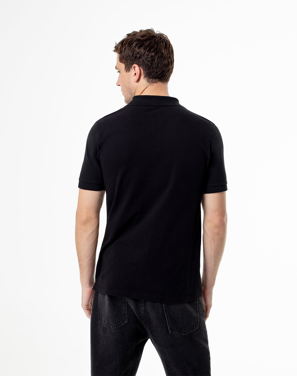 Polo slim fit negra