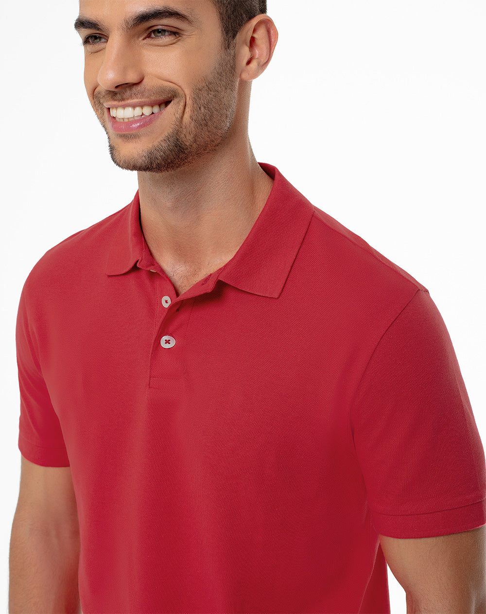 Polo slim fit roja