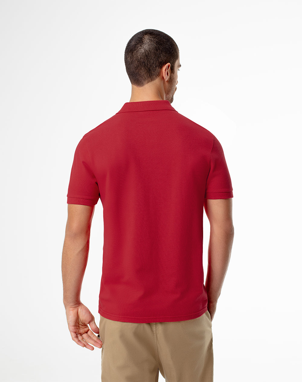 Polo slim fit roja