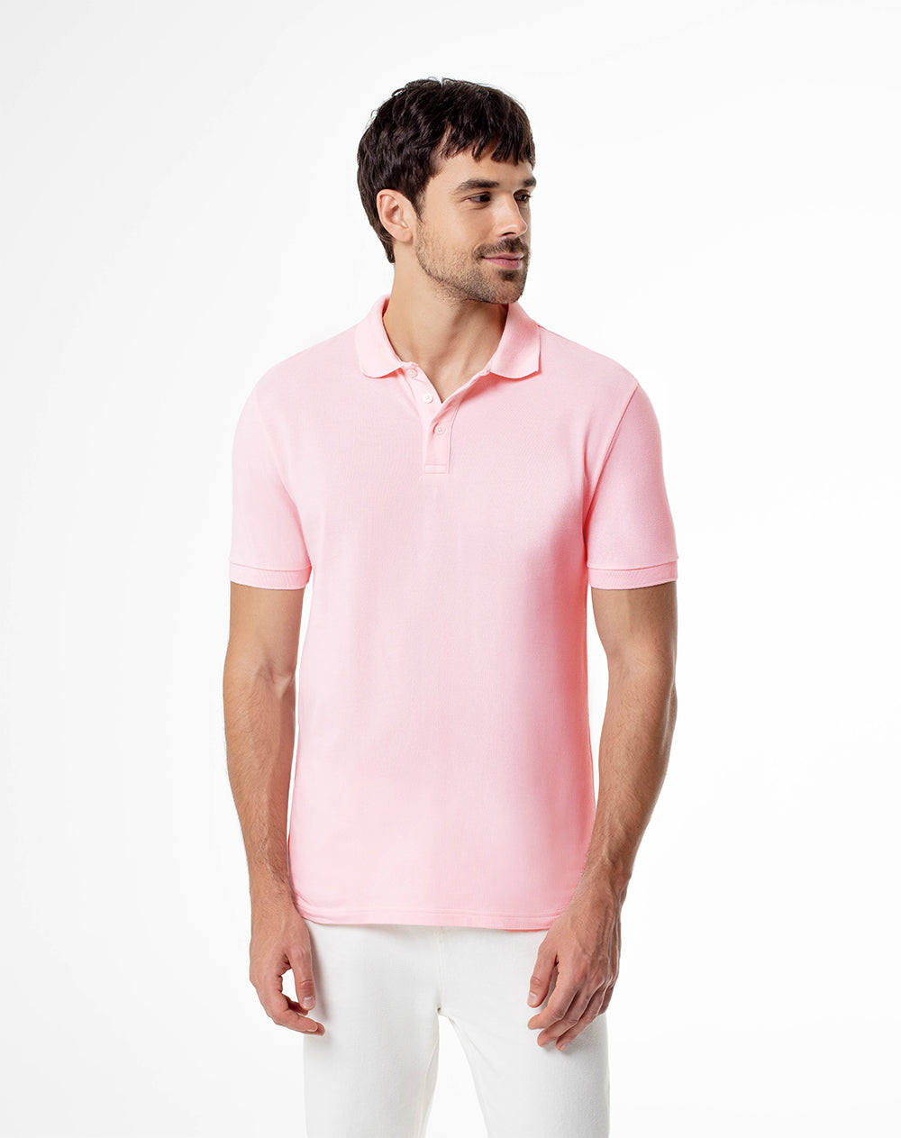 Polo slim fit rosada