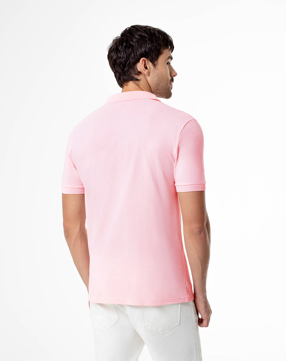 Polo slim fit rosada