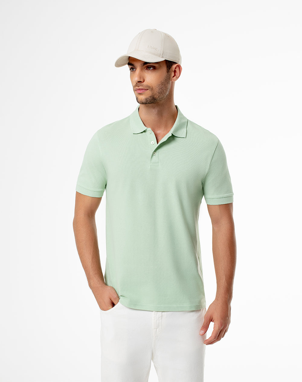 Polo slim fit verde