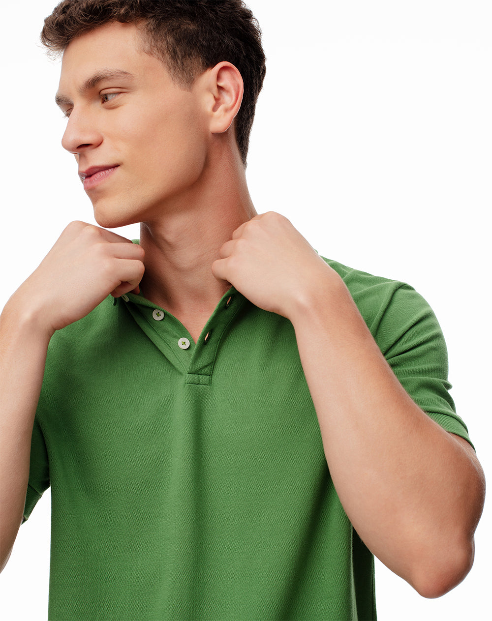 Polo slim fit verde