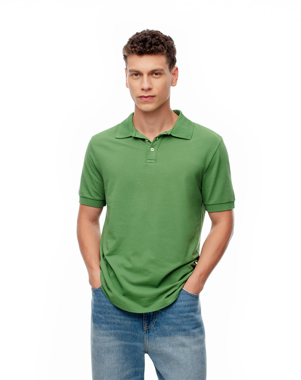 Polo slim fit verde