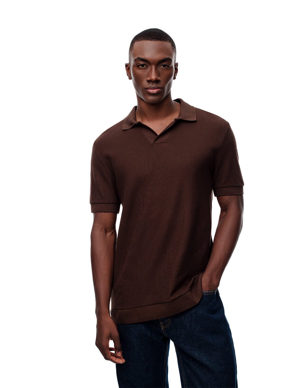 Polo regular fit chocolate