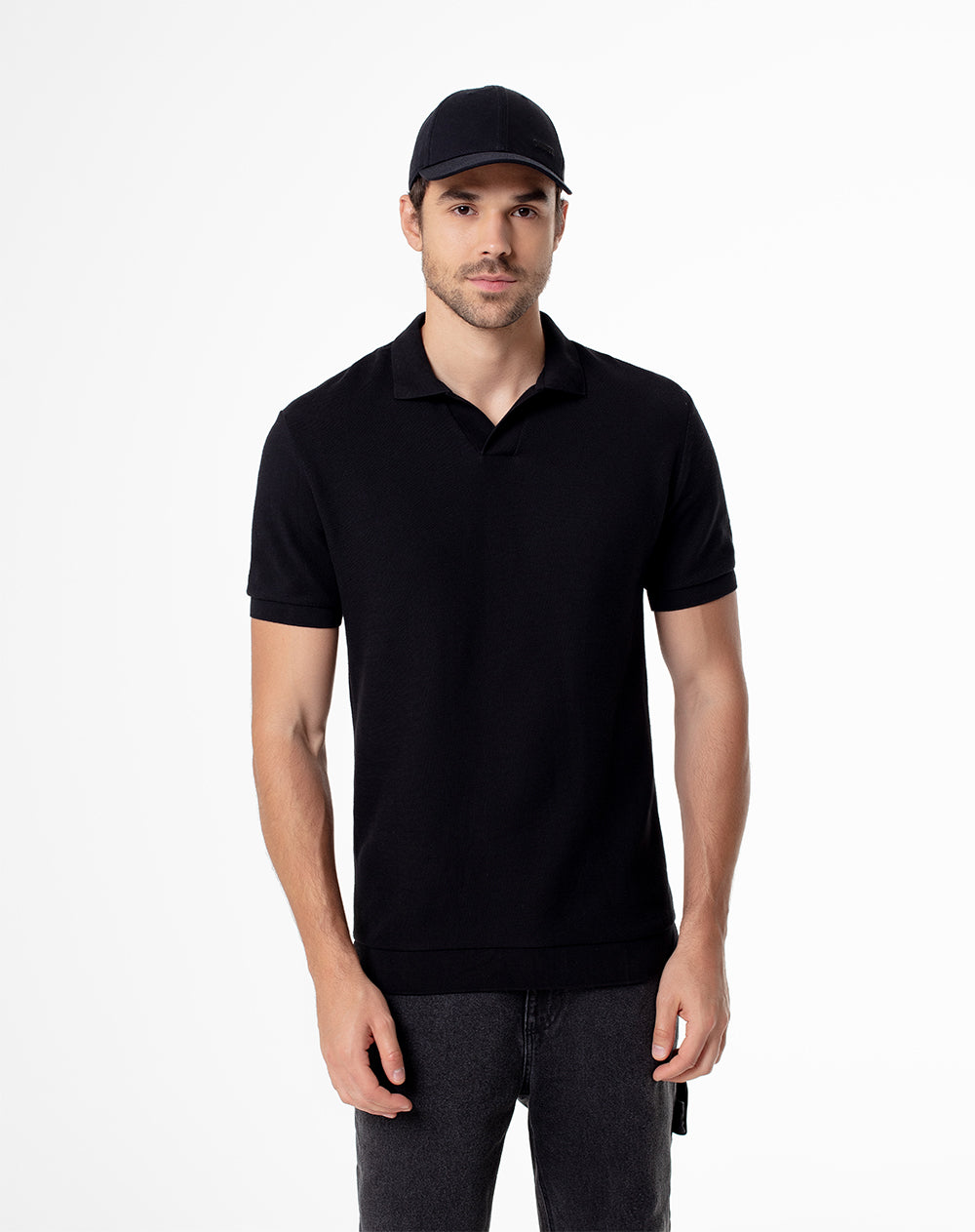 Polo regular fit negra