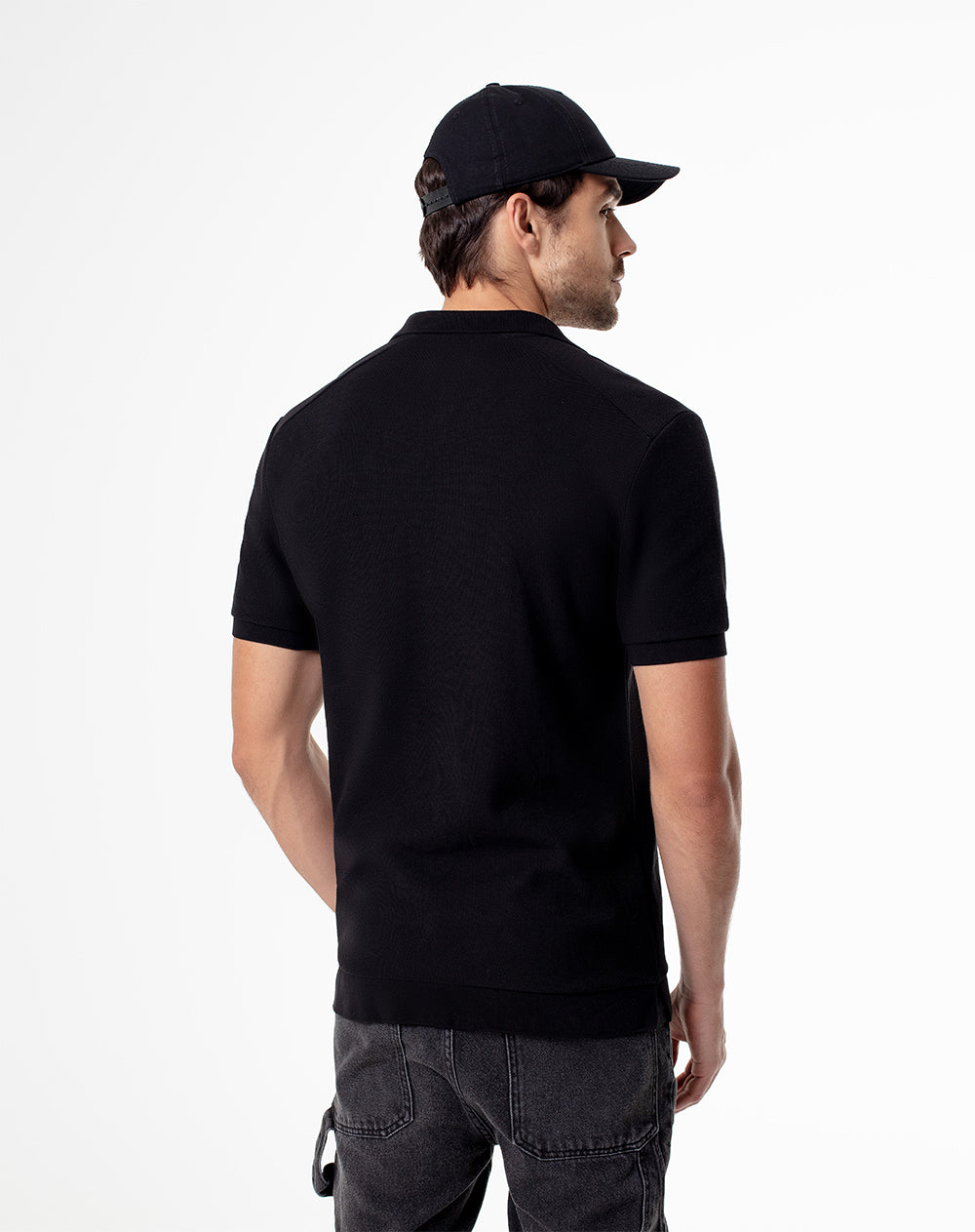 Polo regular fit negra