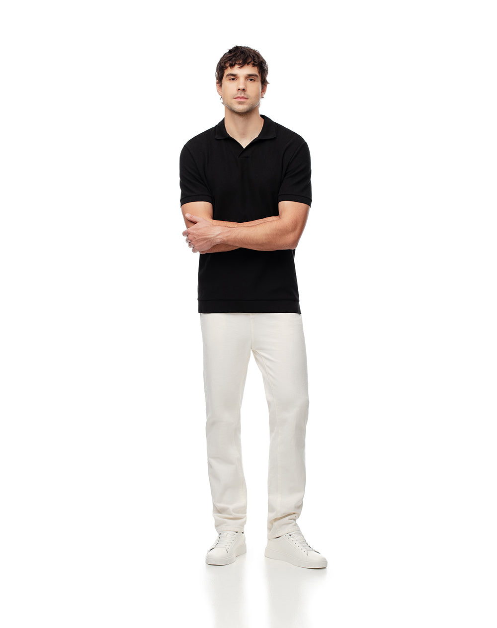 Polo regular fit negra