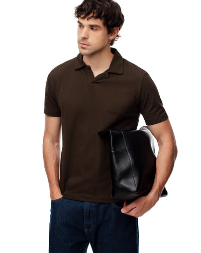 Polo regular fit chocolate