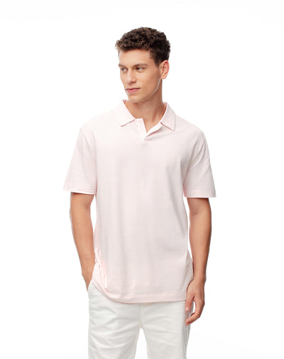 Polo regular fit rosa claro