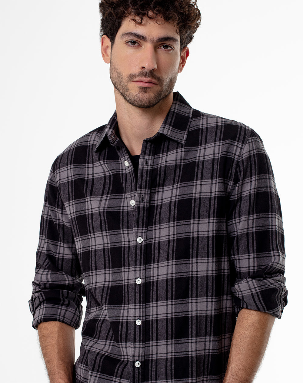 Camisa cuadros grandes hombre on sale