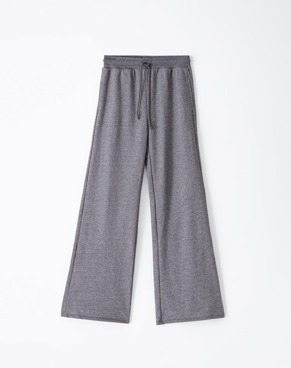 Jogger regular fit tiro alto gris heather mock twist