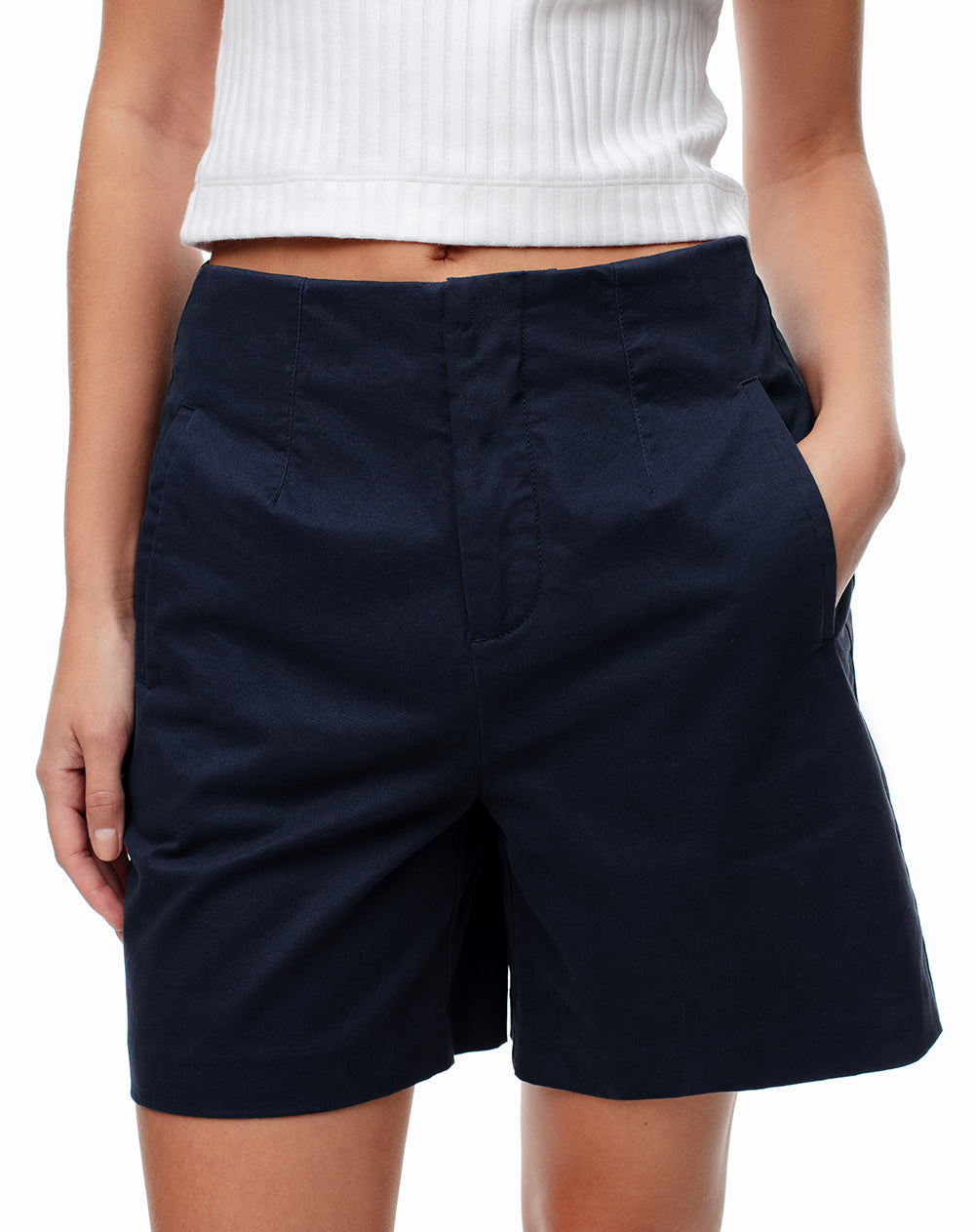 Short Azul Tiro Alto