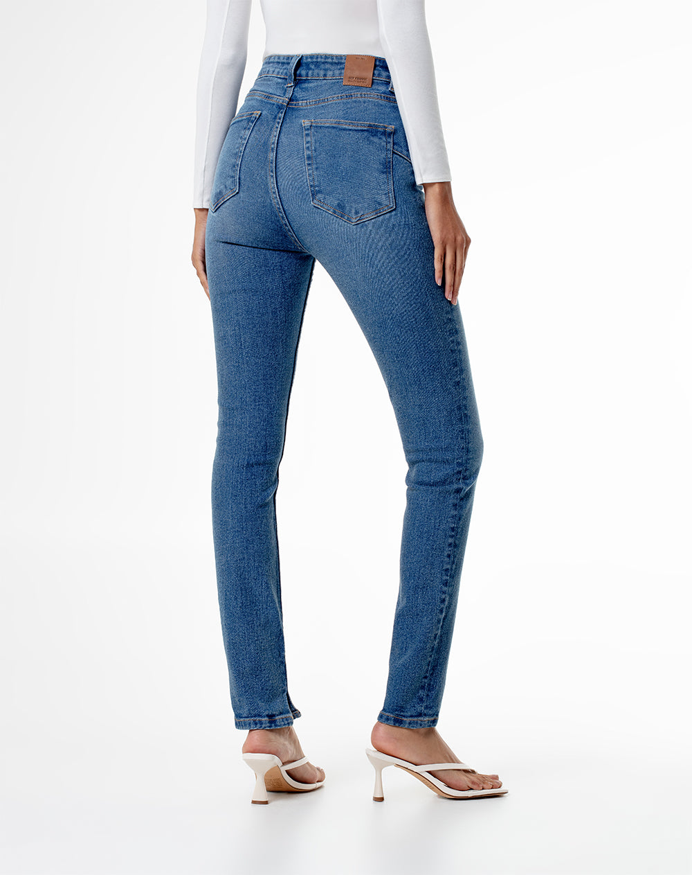 Jean Super Skinny Tiro Alto Indigo Medio