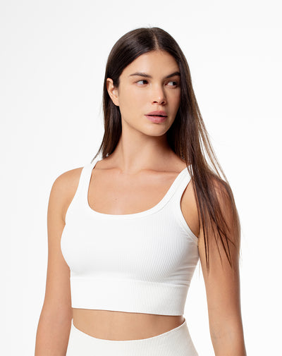 Crop top blanco