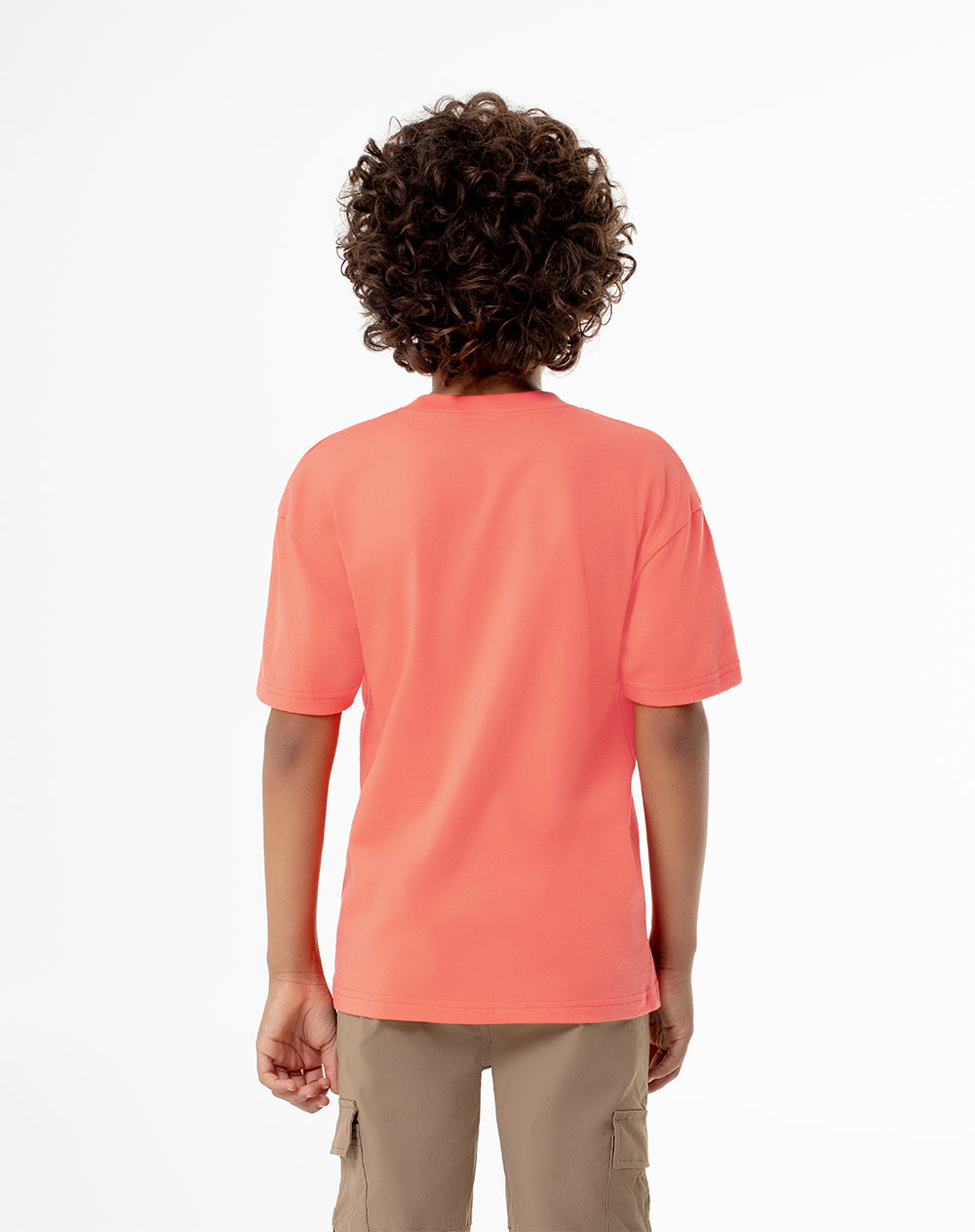 Camiseta fit manga corta coral