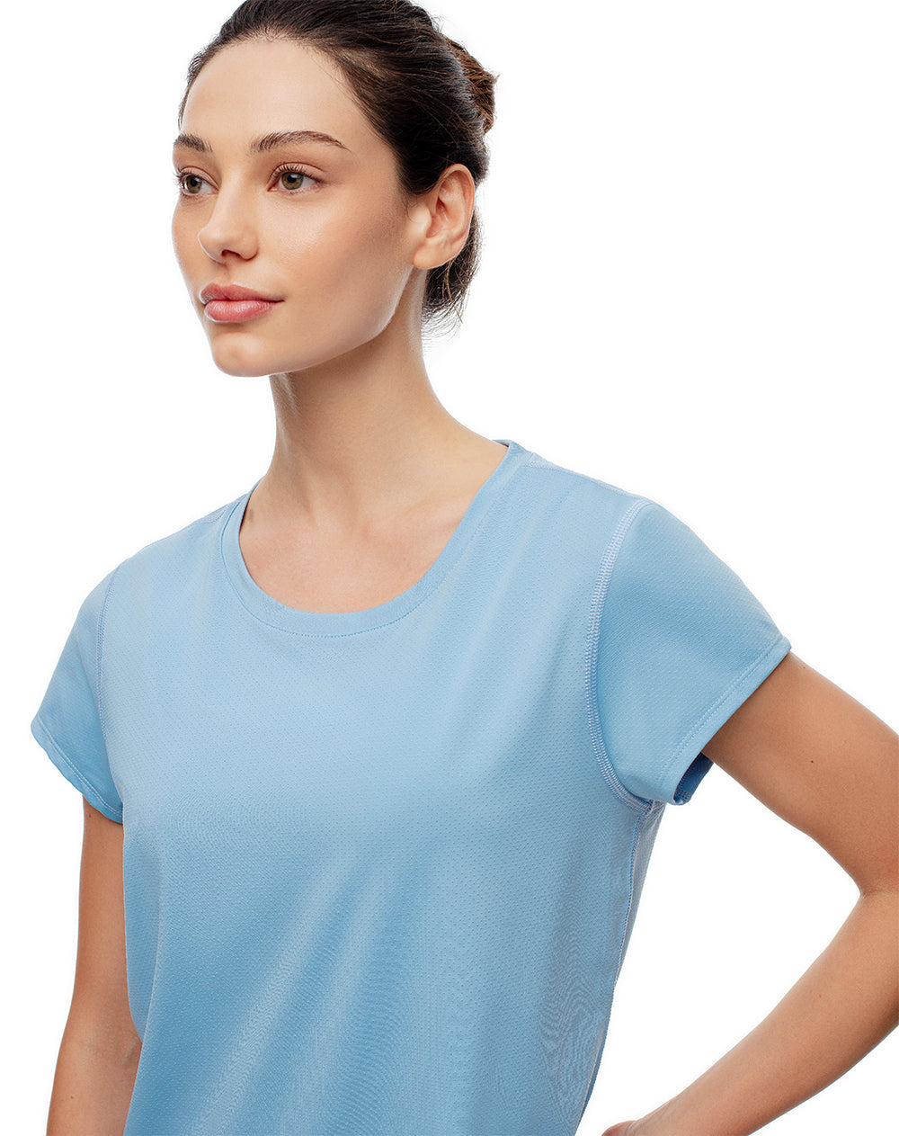 Camiseta regular fit manga corta azul clara