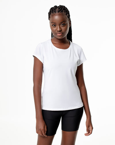 Camiseta Lara regular fit manga corta blanca