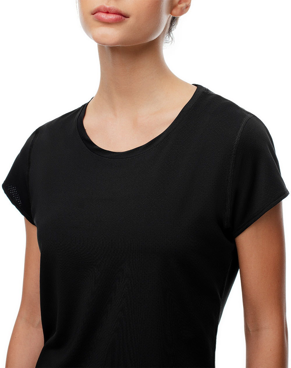 Camiseta Lara regular fit manga corta negra