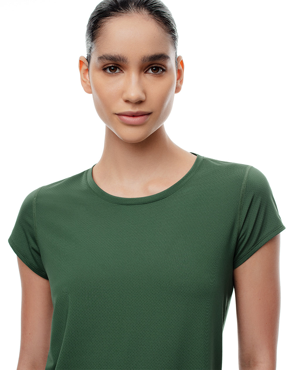 Camiseta regular fit manga corta verde