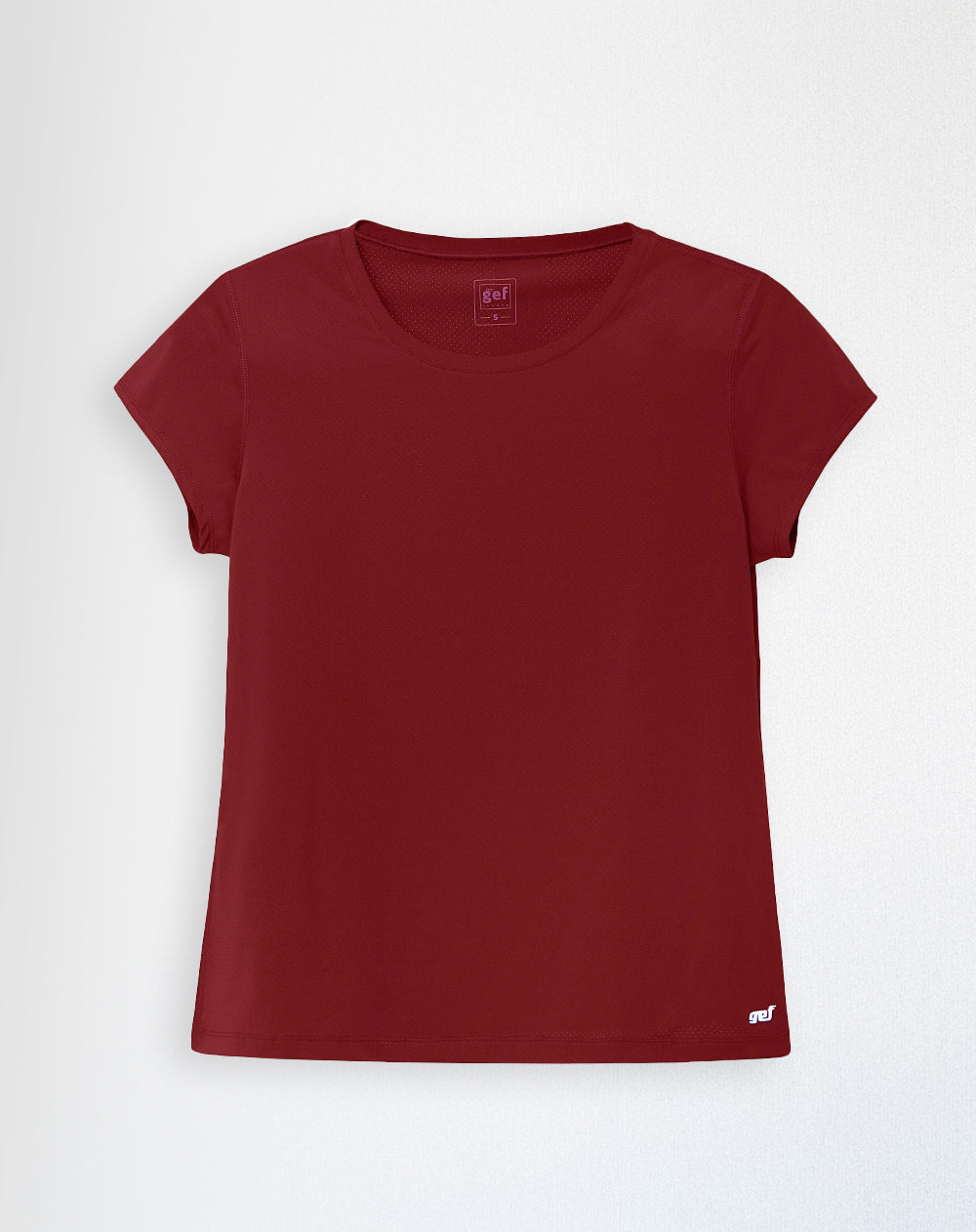 Camiseta regular fit manga corta vinotinto