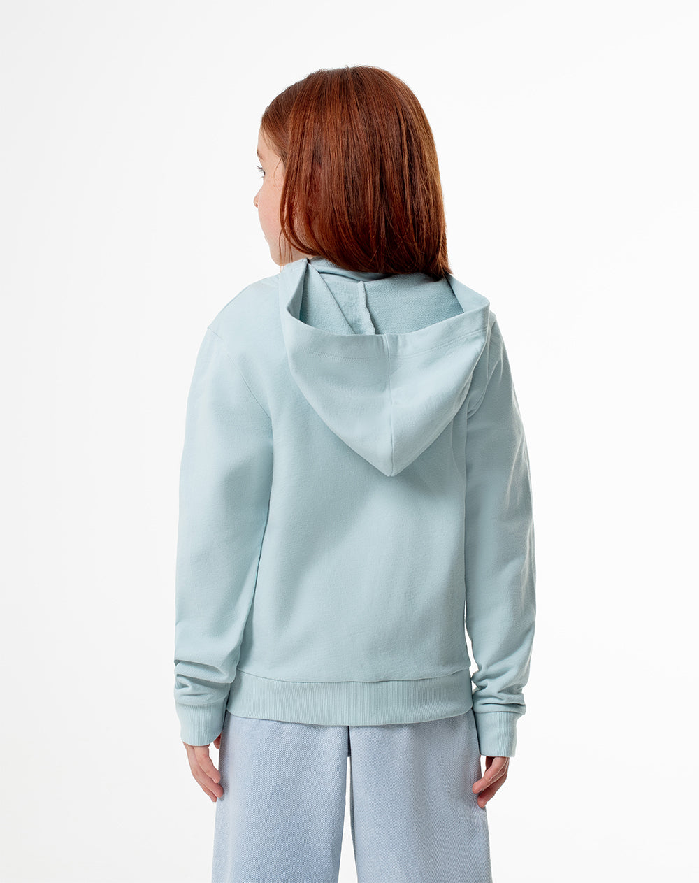 Chaqueta regular fit con capucha azul