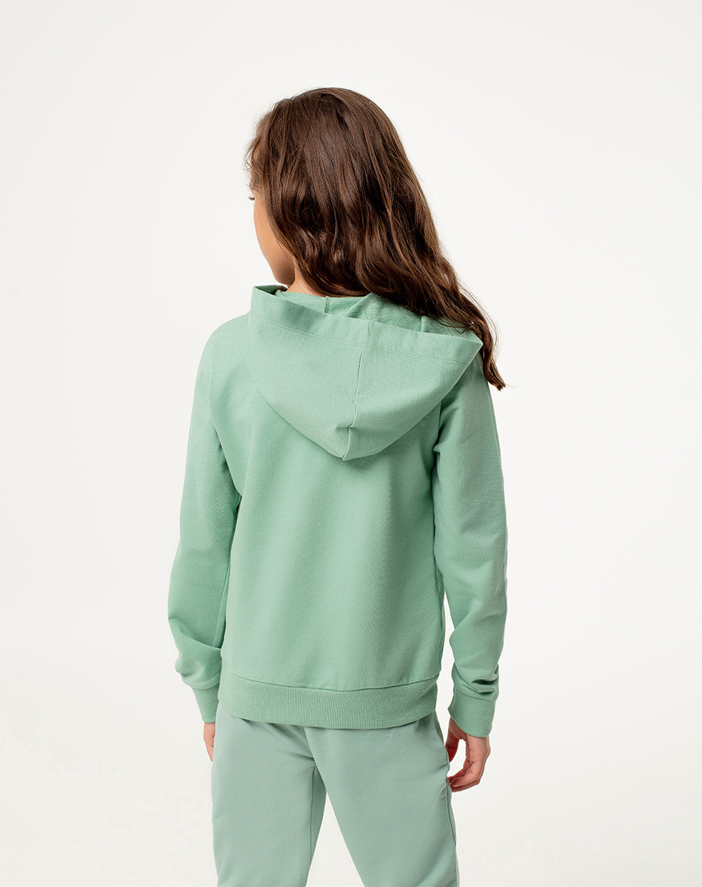 Chaqueta regular fit con capucha verde