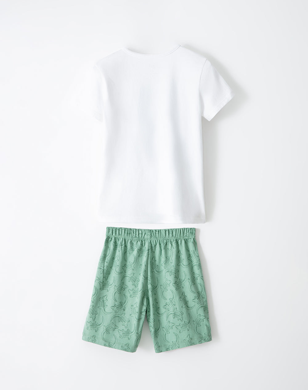 Pijama regular fit manga corta verde