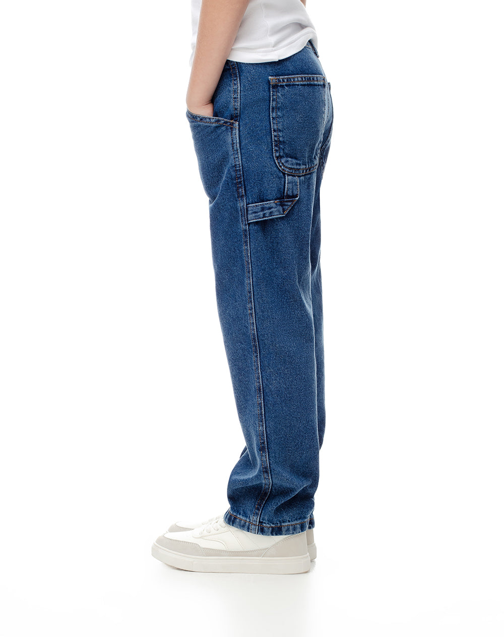 Jean regular fit tiro medio indigo oscuro