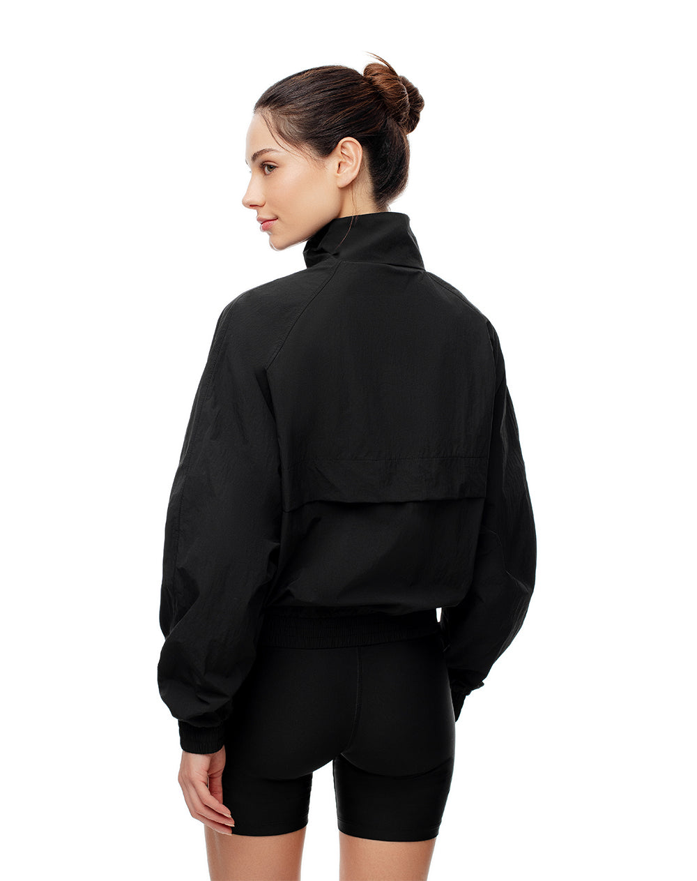 Chaqueta regular fit sin capucha negra