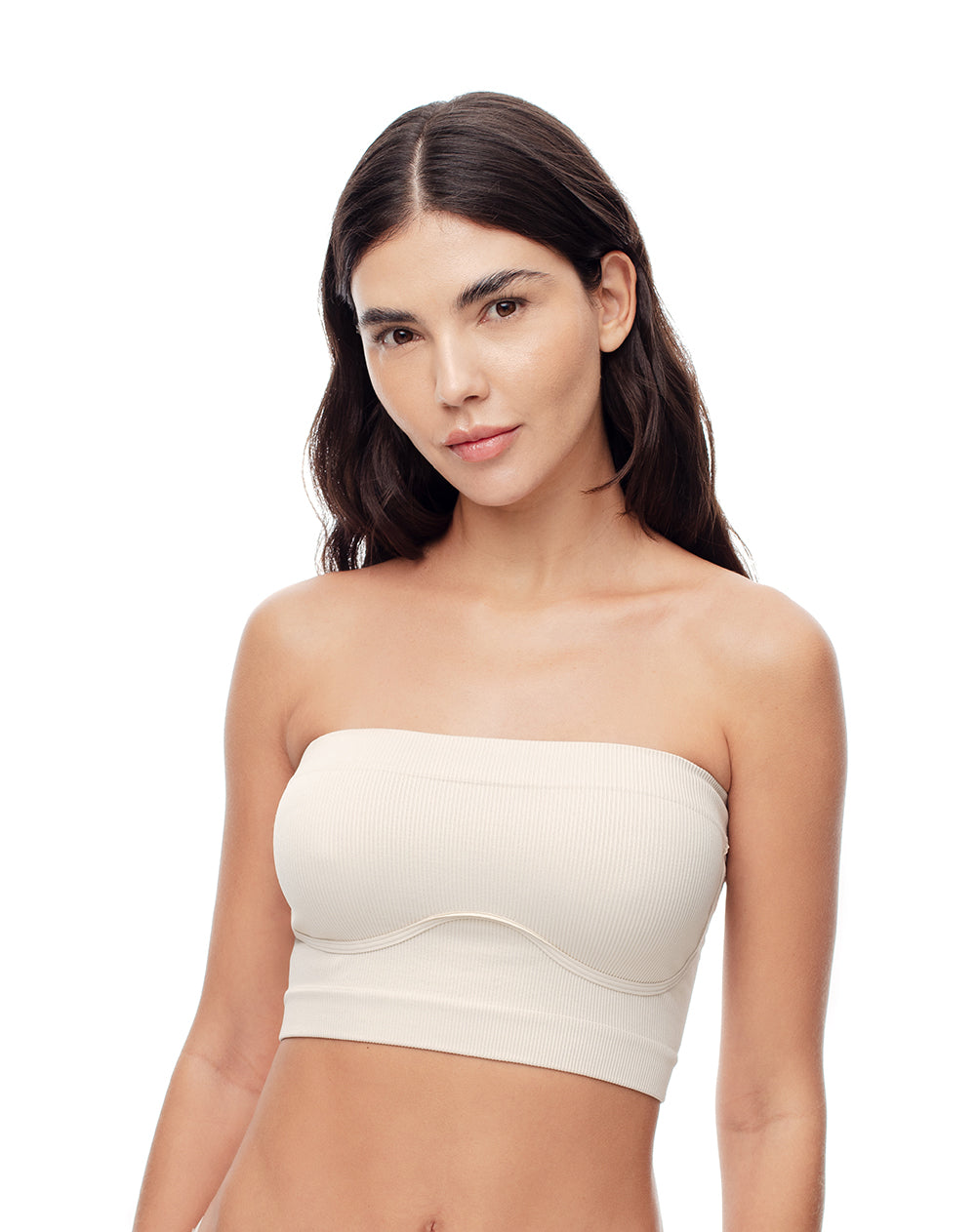 Top strapless soporte medio arena