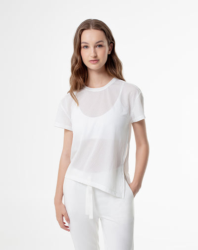 Camiseta regular fit manga corta blanca