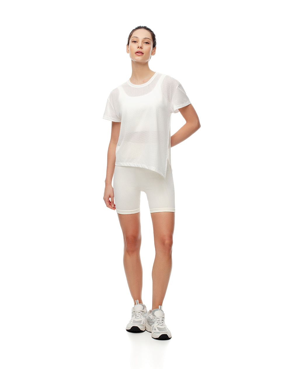 Camiseta regular fit manga corta blanca