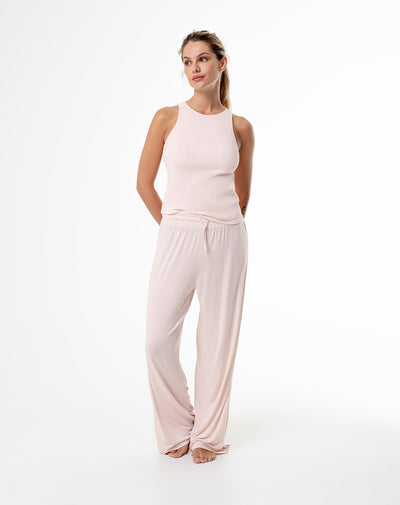 Pantalón relaxed fit tiro medio melon