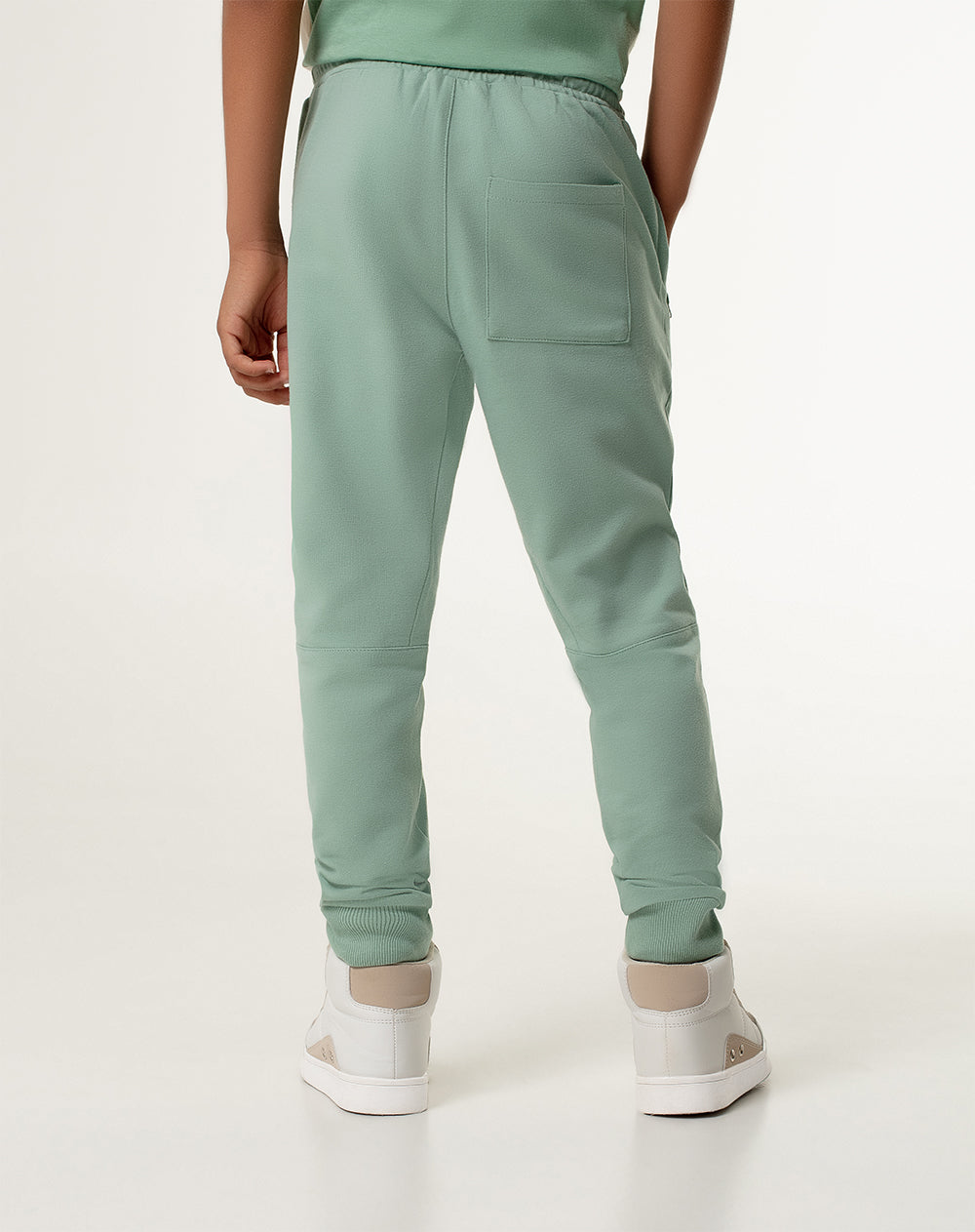 Jogger Lezen regular fit tiro medio verde