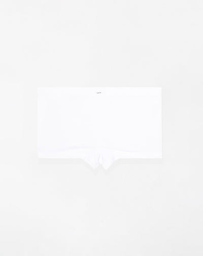 Panty boxer en seamless tiro medio blanco