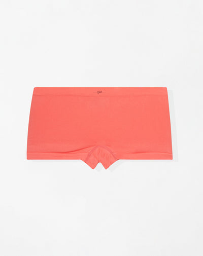 Panty boxer en seamless tiro medio coral