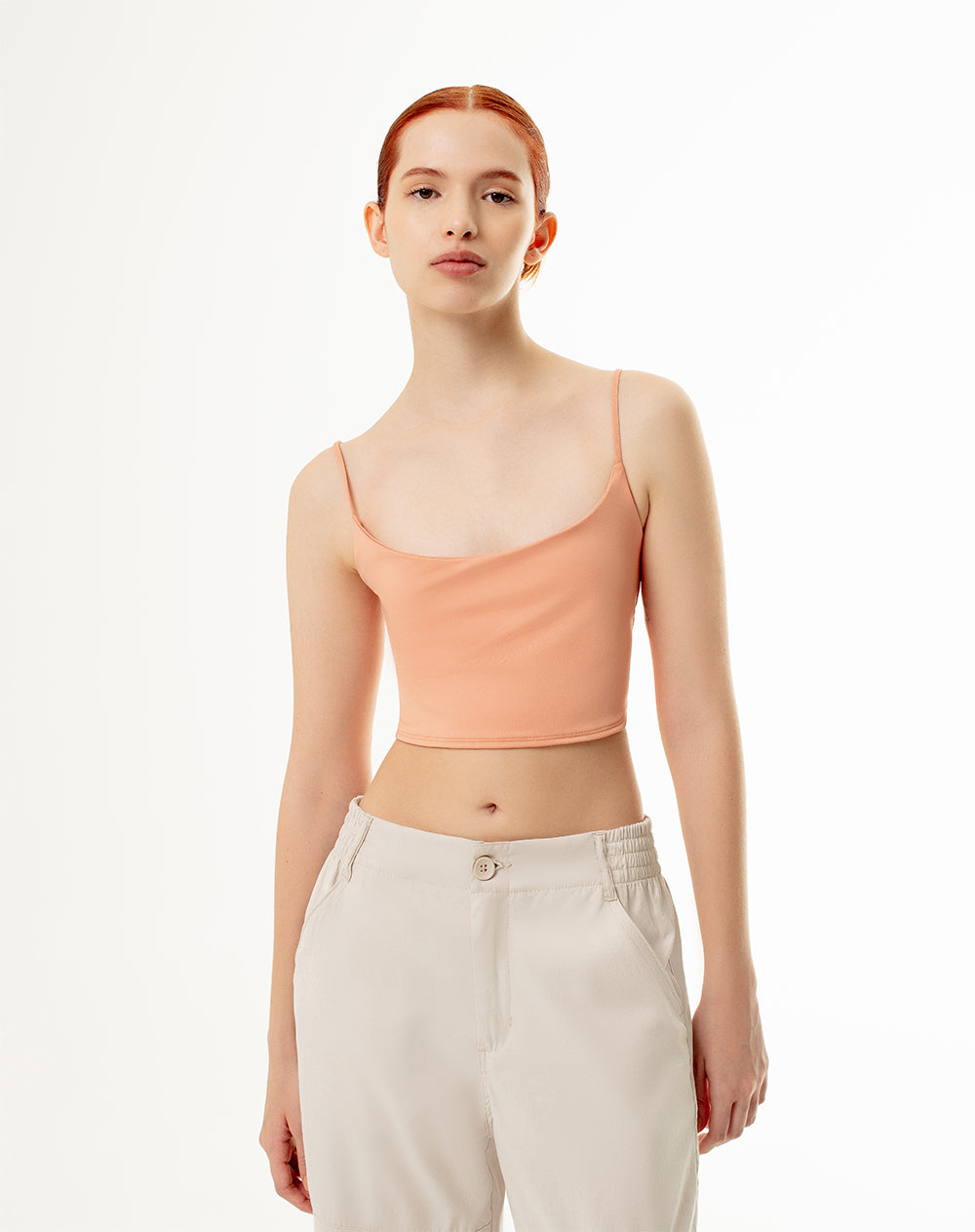 Crop top tiras naranja