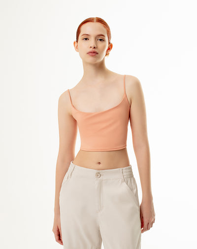 Crop top tiras naranja