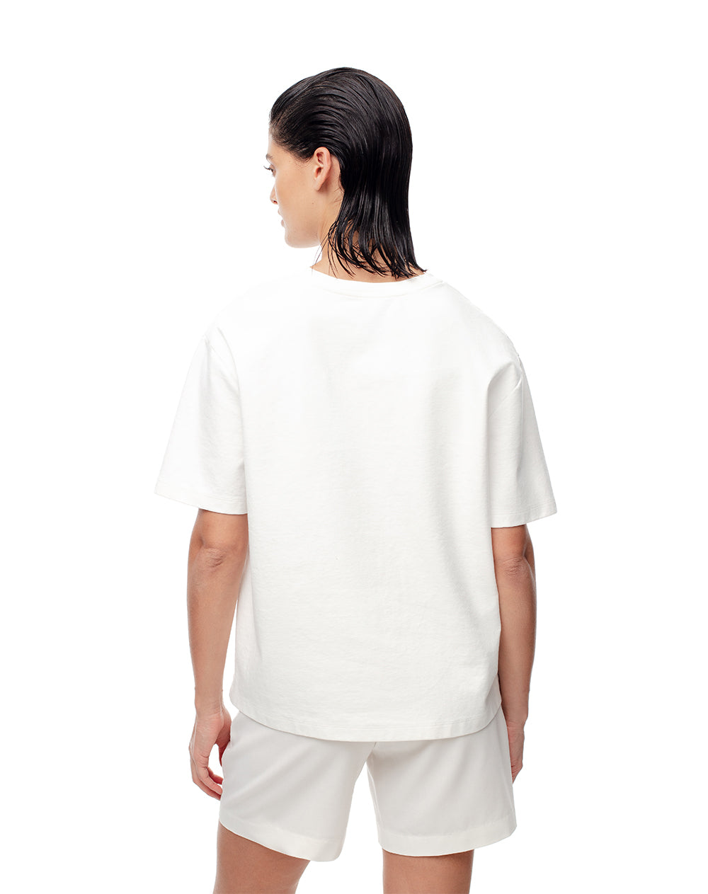 Camiseta oversized fit manga corta blanca