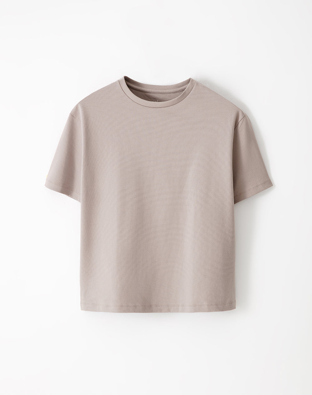 Camiseta oversized fit manga corta taupe