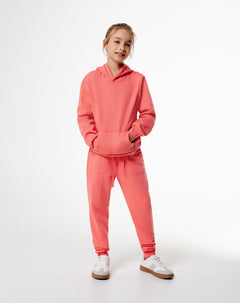 Jogger Linus regular fit tiro medio coral