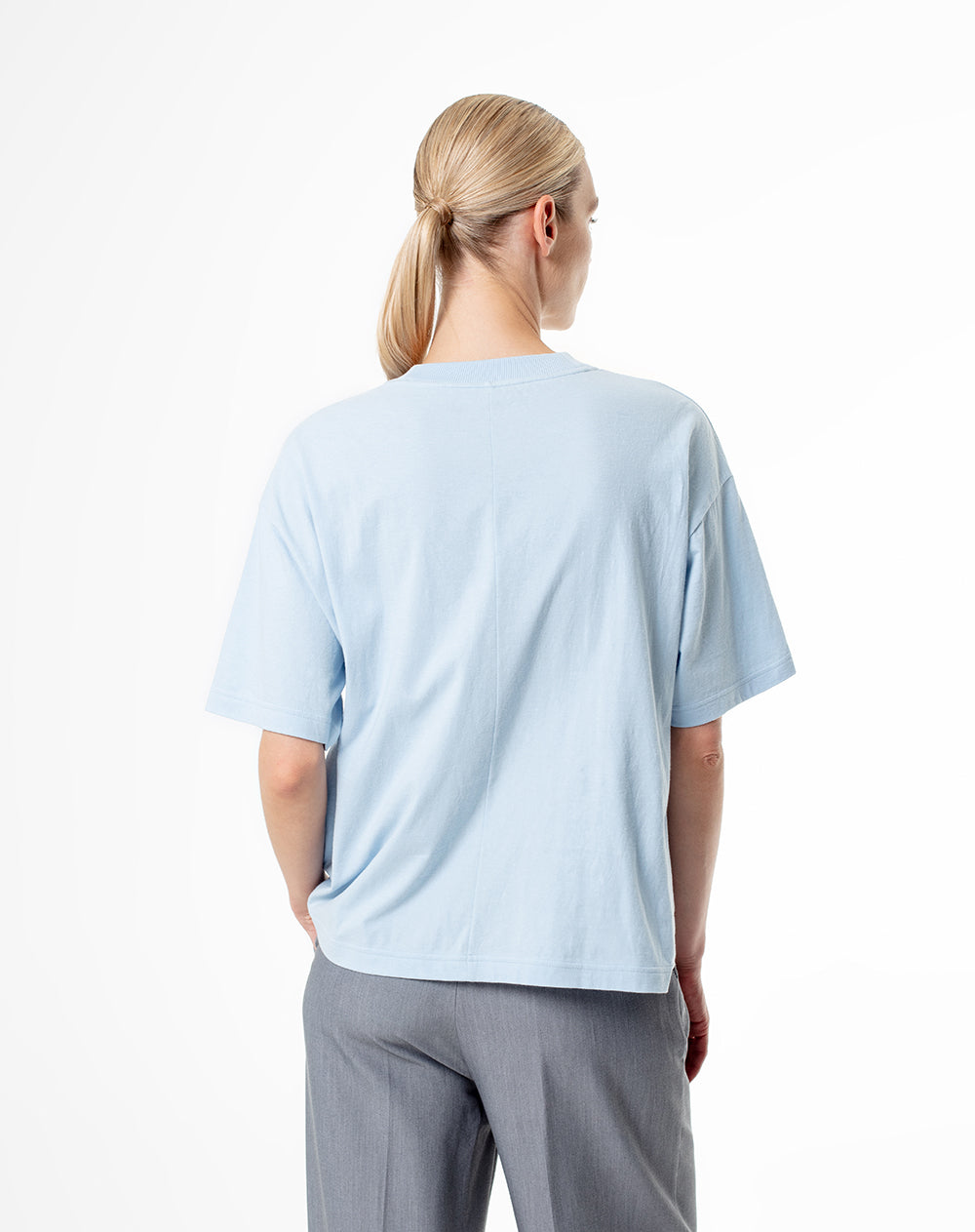 Camiseta Lipa relaxed fit manga corta azul