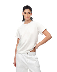 Camiseta Lipa relaxed fit manga corta blanca