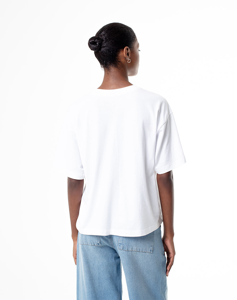 Camiseta Lipa relaxed fit manga corta blanca