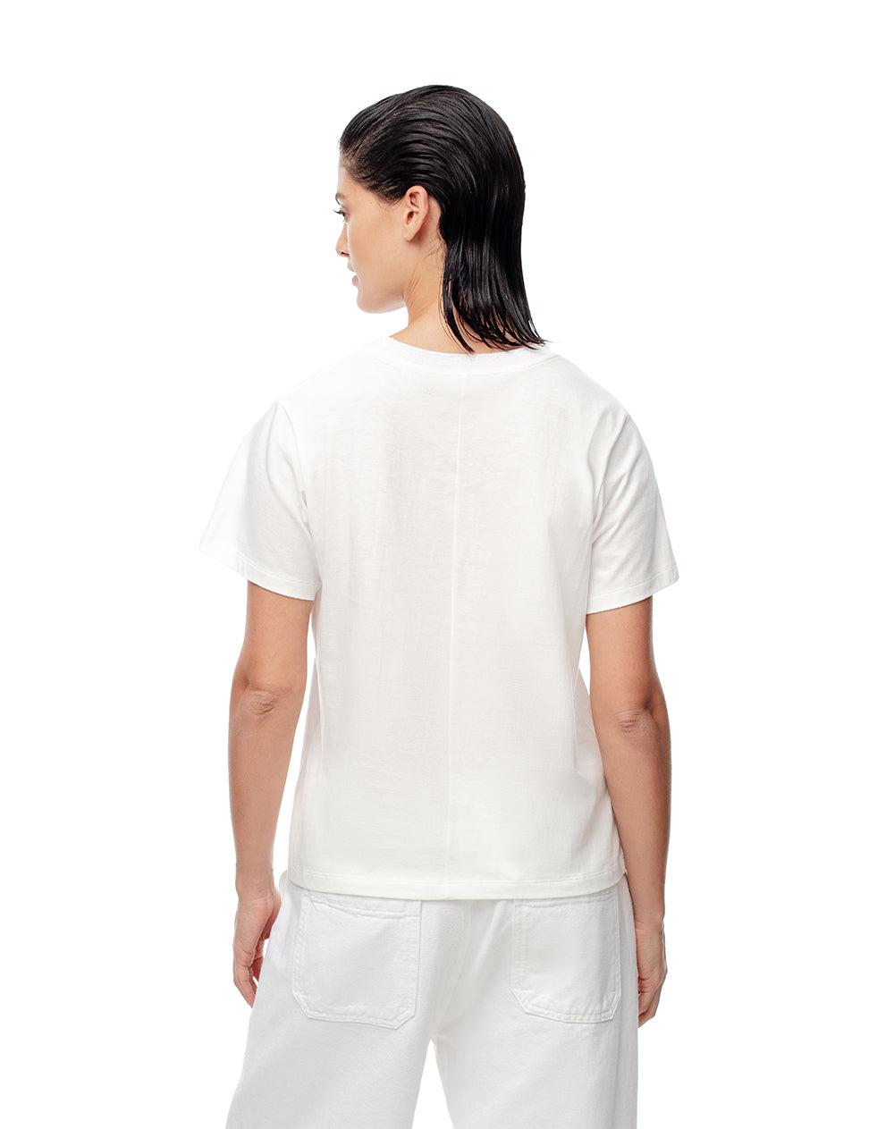 Camiseta Lipa relaxed fit manga corta blanca