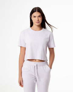 Camiseta Lite cropped fit manga corta lila claro