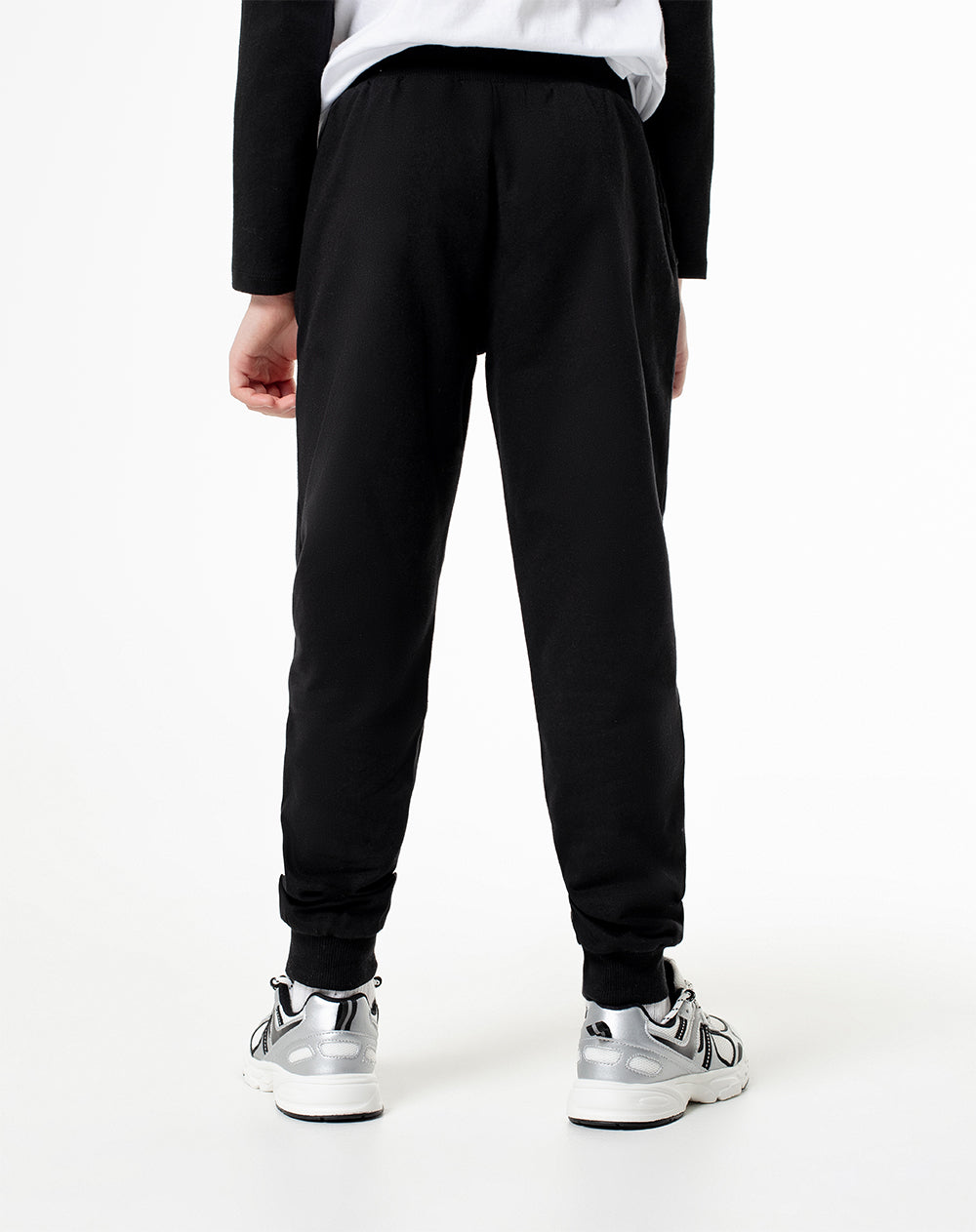 Jogger regular fit tiro medio negro